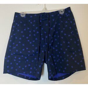 NWT Outdoor Voices Solar Cool Boardshorts Shorts 6" Inseam Navy Clover M New